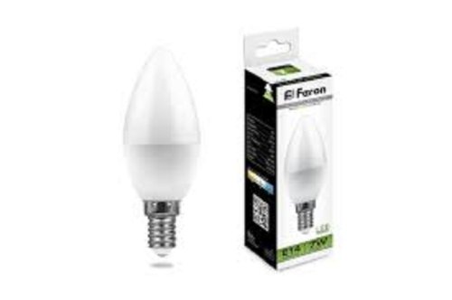 Лампа светодиодная Feron LB-97 C37 Свеча Е14 220В 7Вт 600Лм 4000К 37х100мм картинка 